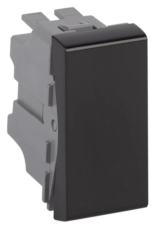 1-pole modular switch 1mod. 10A IP20 45x22mm black Ruvinil АДЛ 13-912-Ч