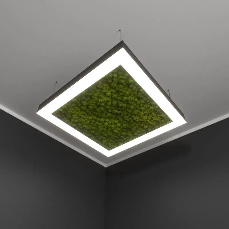 Светильник светодиодный RVE-LBX-MOSS-HOLE-BOX-700-P 70Вт 4000К 700х700х100мм подвесной шир. рассеив.=80мм бел. RVElektro RVE00000543