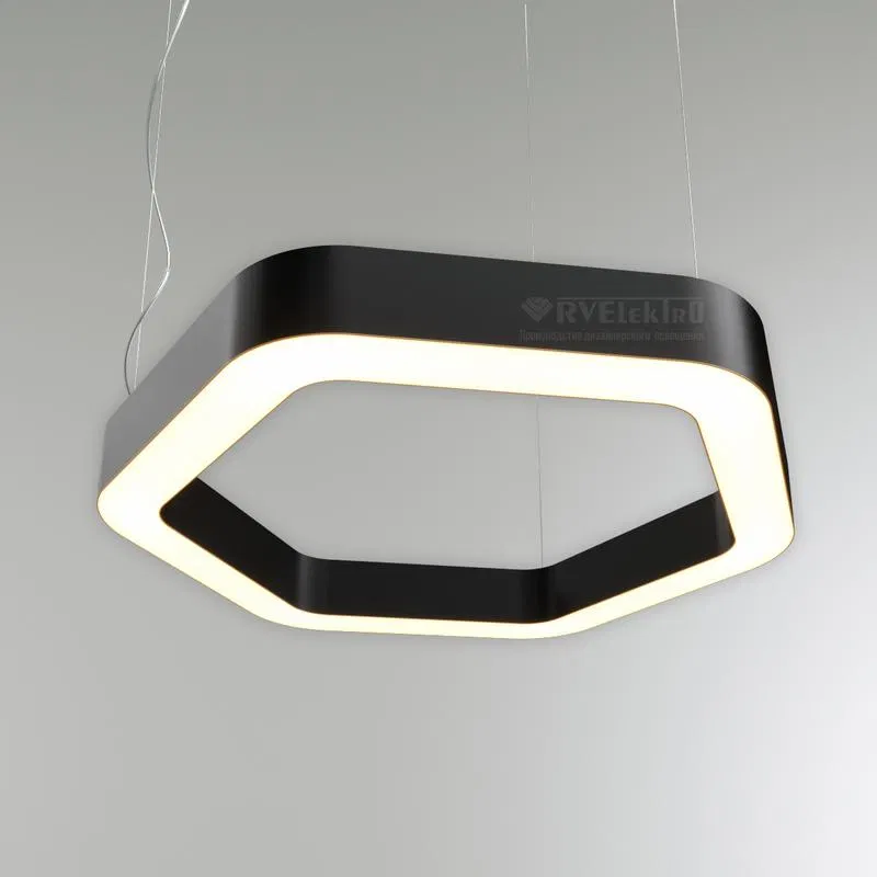 Светильник светодиодный RVE-LBX-HOLE-HEXA-SOFT-1600-P 128Вт 4000К 1600х1471х100мм подвесной шир. рассеив.=80мм бел. RVElektro RVE00000737