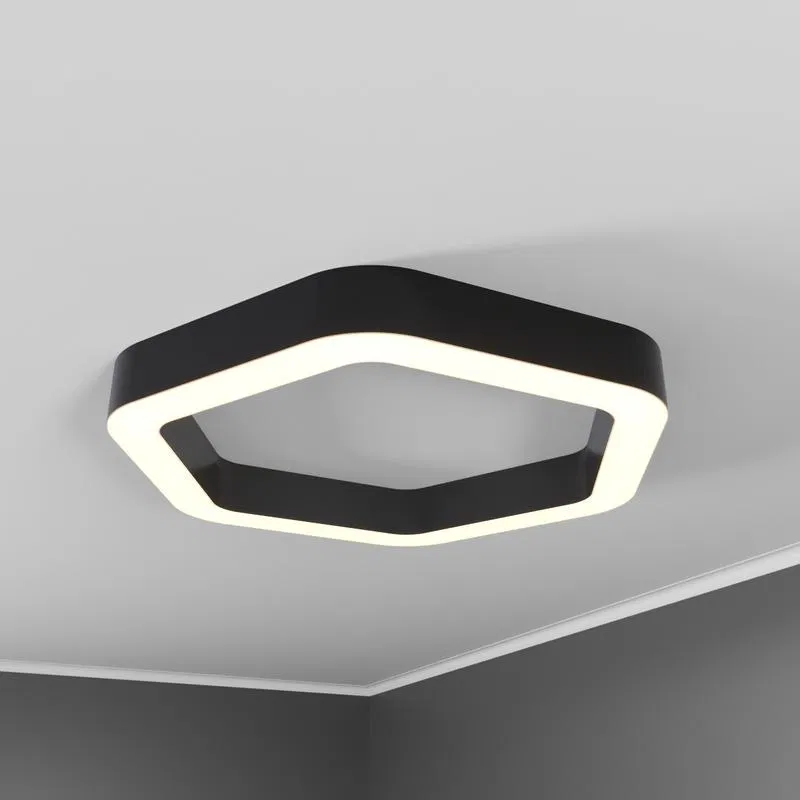 Светильник светодиодный RVE-LBX-HOLE-HEXA-SOFT-400-N 26Вт 4000К 400х368х100мм накладной шир. рассеив.=80мм бел. RVElektro RVE00001416