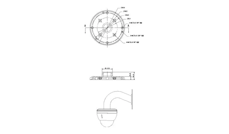 Адаптер для настенного кронштейна Rvi RVi-1BA-2 white