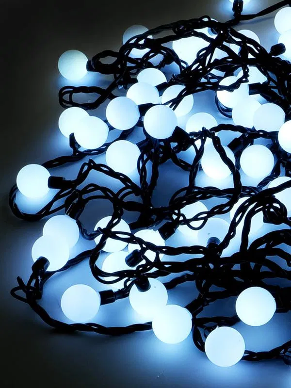 "Шарики" 灯串 OLDBL70-W-E 10m 70个白色 LED，可串联最多3组，IP54 SHLights 4690601004376