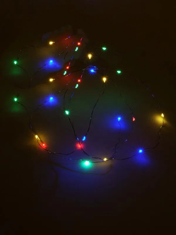 "Nite" Garland LDM30-M-BO 30 multicolored mini LEDs 2.17m 1 flashing mode for indoors (3xAA not included) SHLights 4690601042187A