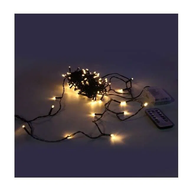 LED garland "Niti" 8m 80LED warm white outdoor 8 modes 3xAA batteries SHLights 4690601045423
