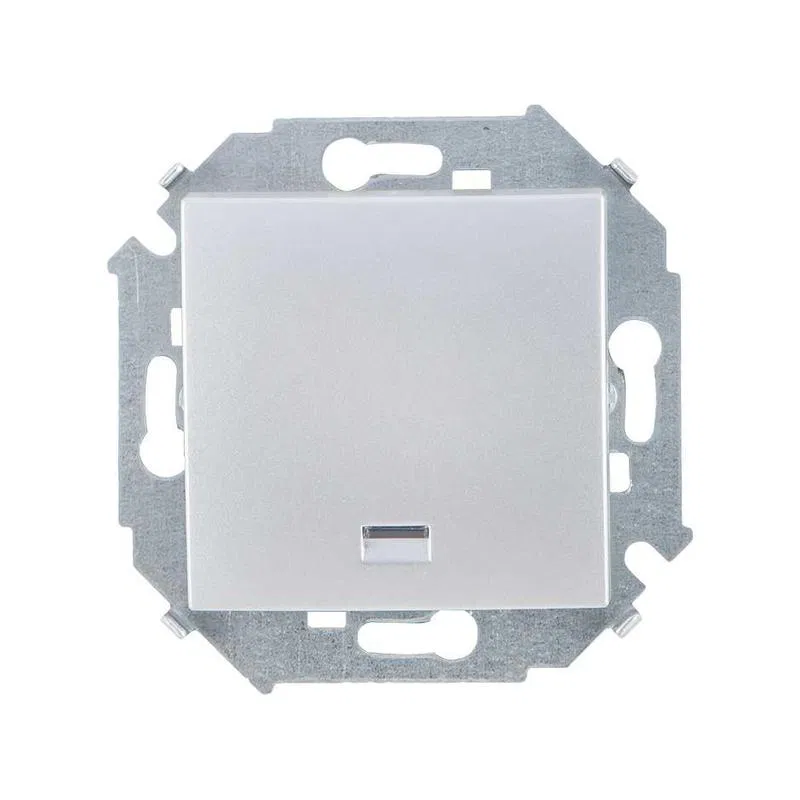 Single-gang push-button switch with pictogram 16A 250V screw terminal graphite Simon 1591150-038