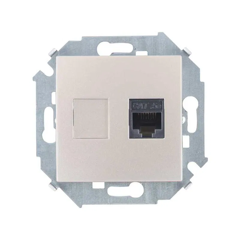 Simon 15 RJ45 Cat.5E AMP 电脑插座 香槟色 机制 Simon 1591551-034