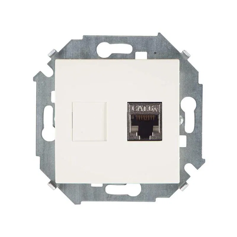 Розетка компьютерная Simon15 RJ45 кат.6A AMP FTP сл. кость Simon 1591563-031