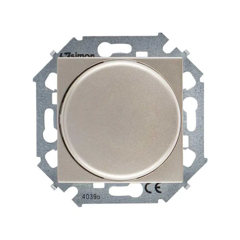 旋转式调压器机构，适用于230V 5-215W LED调光灯，Simon15 螺丝夹紧式，香槟色 1591796-034