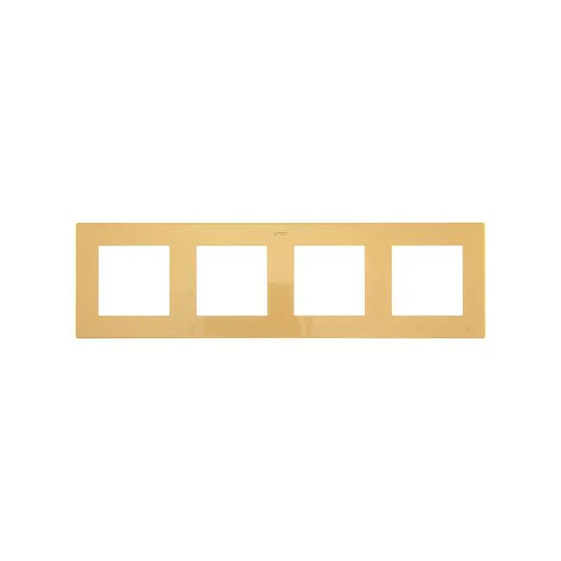 4-gang Frame Simon24 gold 2400640-066