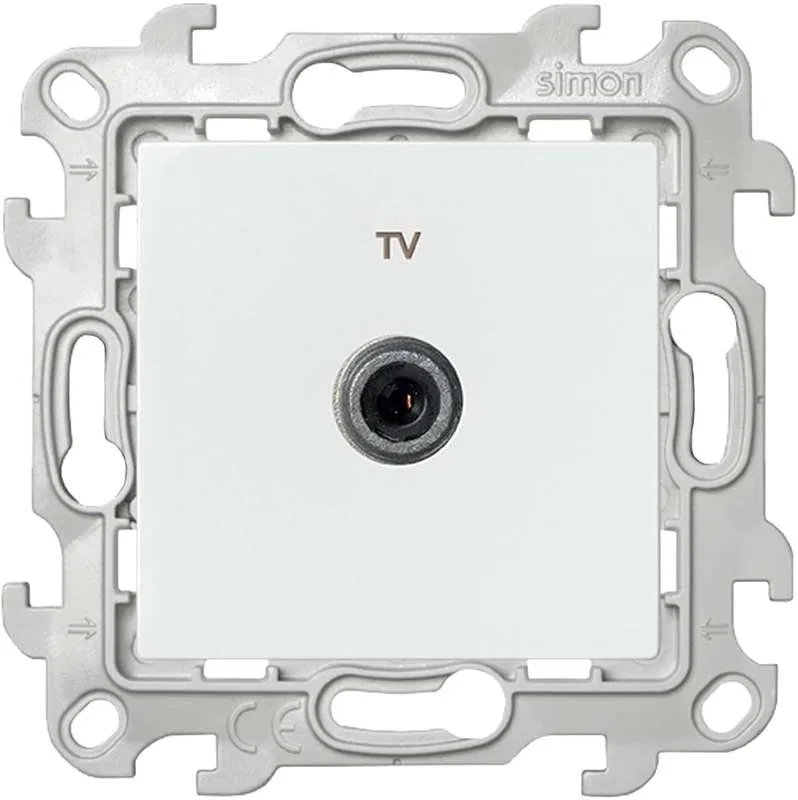 电视插座直通型 TV СП Simon 24 IP20 插座组件 白色 Simon 2410475-030
