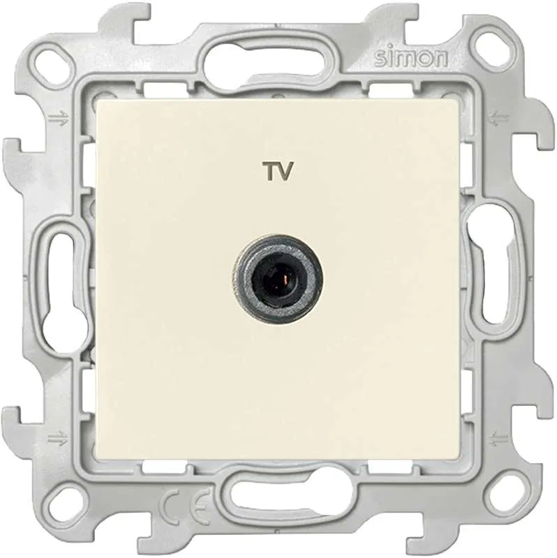 电视插座直通型 TV СП Simon 24 IP20 模块 象牙白 Simon 2410475-031