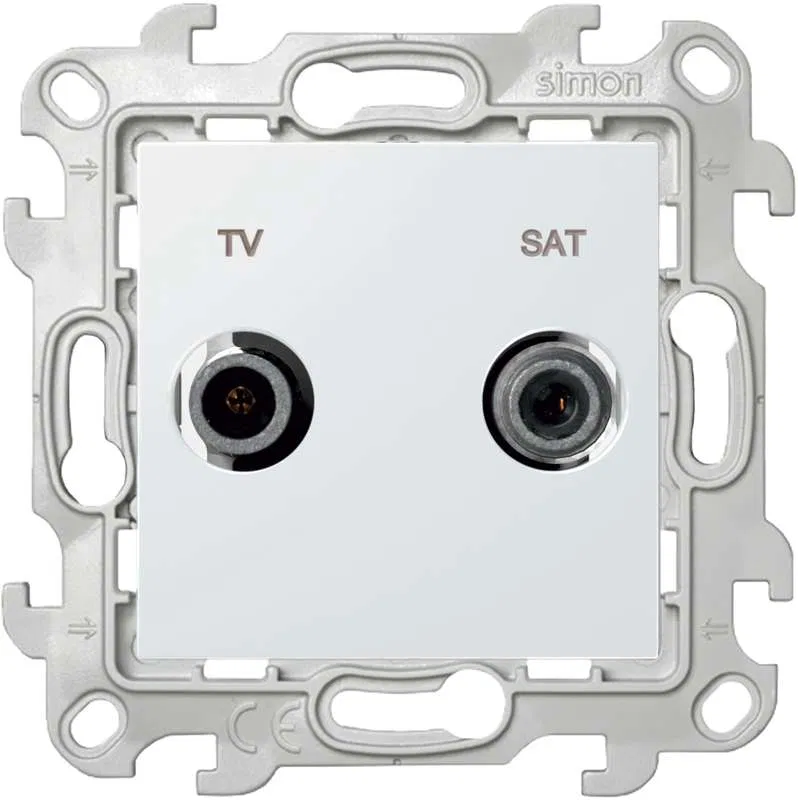 TV/SAT terminal socket SP Simon 24 IP20 mechanism white Simon 2410486-030