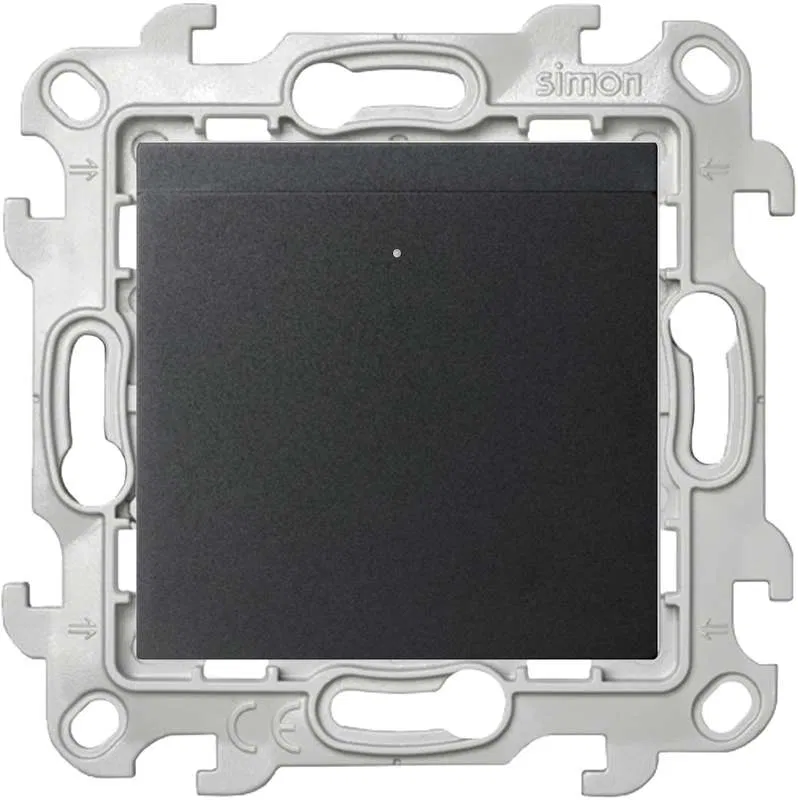 1-pole 2-module card switch SP Simon 24 2A IP20 mechanism graphite Simon 2410526-038