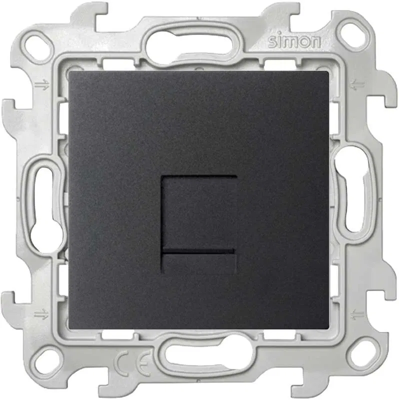 Computer socket SP Simon 24 RJ45 cat.5E UTP IP20 mechanism graphite Simon 2410598-038