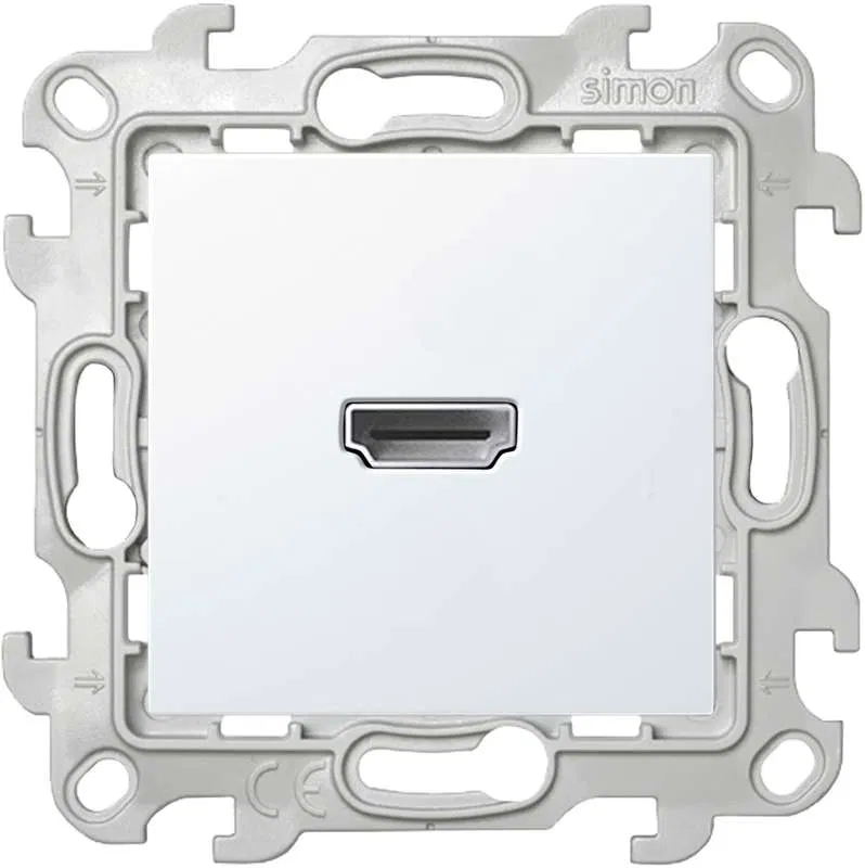 HDMI 1.4 插座 1孔 Simon 24 IP20 连接器 模块 白色 Simon 2411094-030
