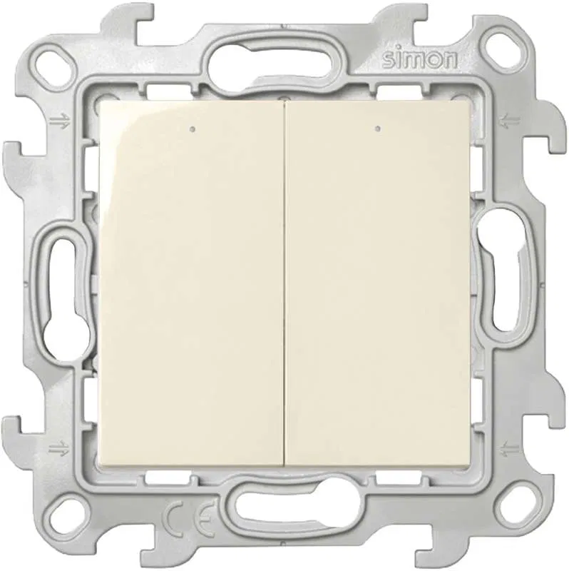 Switch 2-way 1p 2mod. SP Simon 24 10A IP20 with backlight mechanism ivory Simon 2450392-031