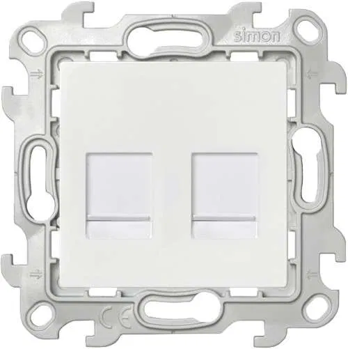 Simon 24 系列 RJ45 Cat.5E UTP 双口网络插座 IP20 模块 白色 Simon 2450593-030