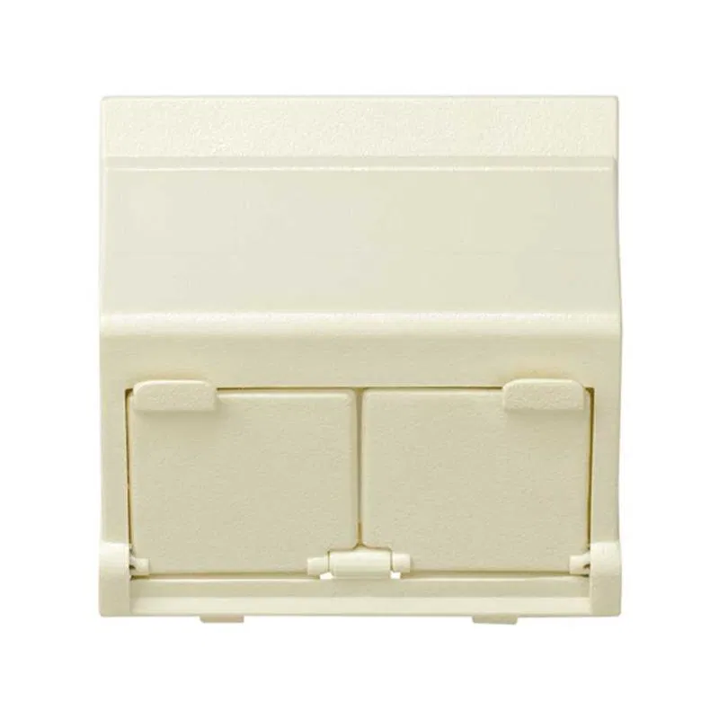 Adapter for 2 RJ45(12) connectors angled wide Simon27 ivory 27086-32