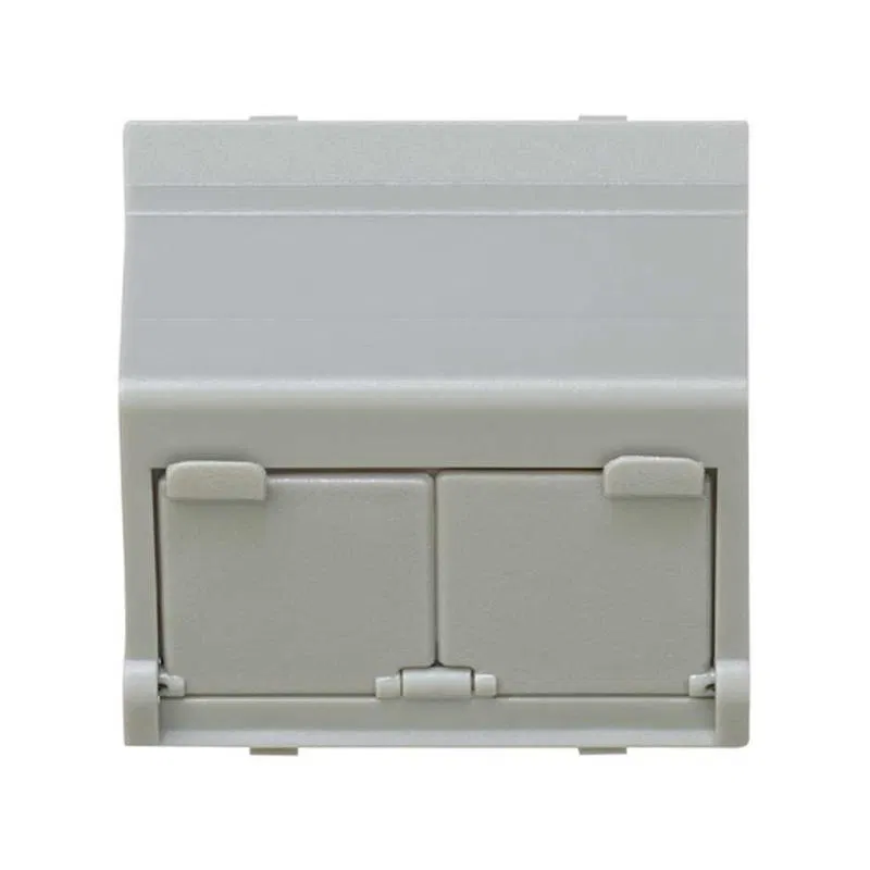 Adapter for 2 RJ45(12) connectors angled wide Simon27 series 27086-37