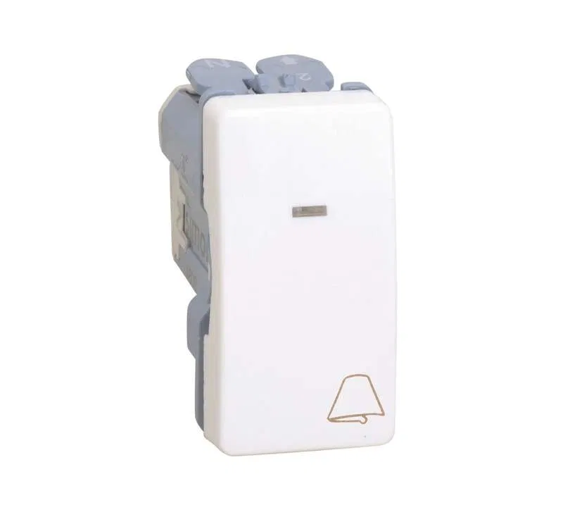 带背光的“门铃”按键式按钮机构 窄型 10A 250V Simon27 象牙白 27160-61