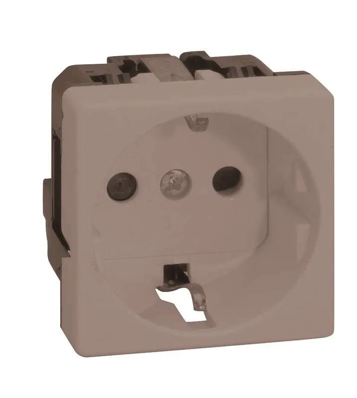 SP Simon 27 Socket 16A IP20 250V 2P+E with grounding shutters screw terminals wide module mechanism ser. Simon 27472-67