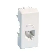 Simon 27 RJ12 6针电话插座 窄模块机构 象牙白 Simon 27481-31