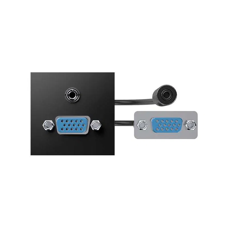 Module with VGA + MiniJack female/female pass-through adapter black Simon 400 40000191-038
