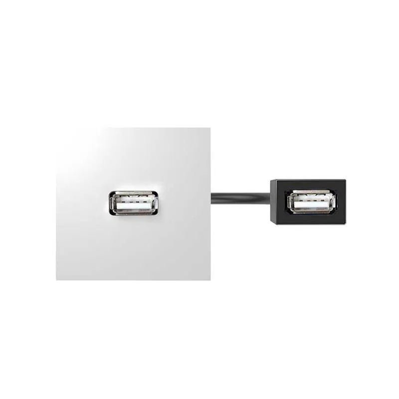 USB 母/母 通路适配器模块 白色 Simon 400 40001191-030