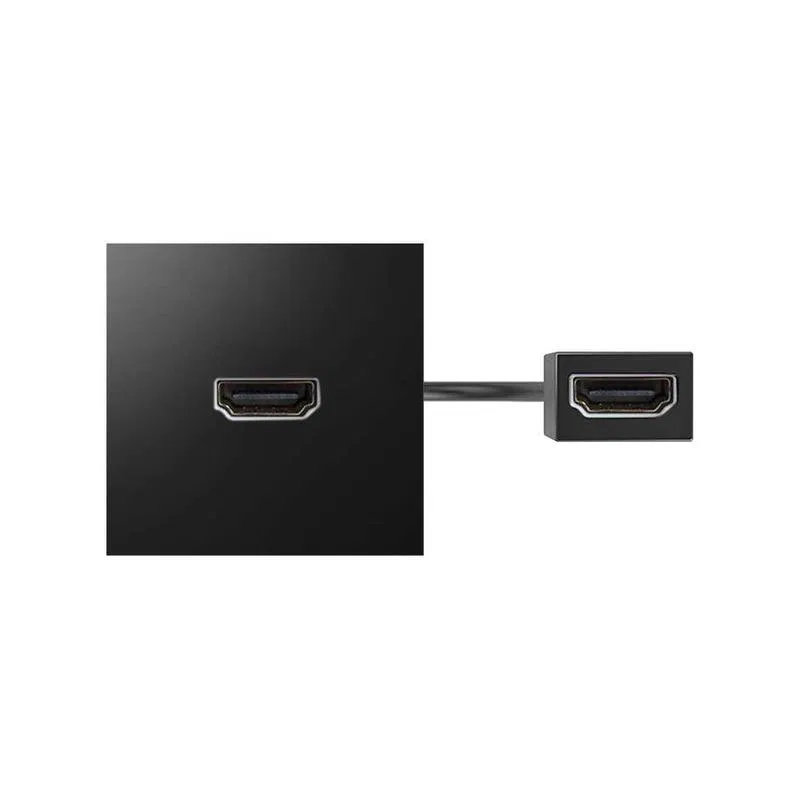 带适配器的 HDMI 母/母穿通模块，黑色 Simon 400 40001194-038