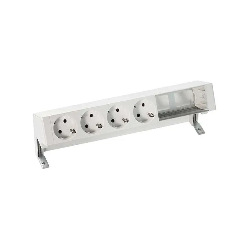 桌面式插座盒 4x2P+E 2个空位 白色 Simon 400 42604000-130