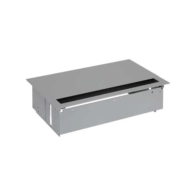 插座盒式嵌入式带盖，带刷毛进线口 3x2P+E，2个空位，铝制 Simon 400 44503000-133