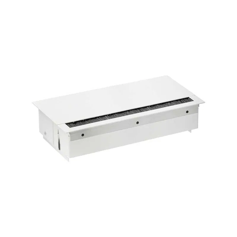 插座盒式嵌入式带盖，带刷毛进线口 4x2P+E，2个空位，白色 Simon 400 44604000-130