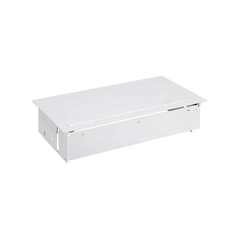 Блок розеточный врезной с крышкой и мет. вводом 2х2P+E 4 пустых мод. бел. Simon 400 45602000-130