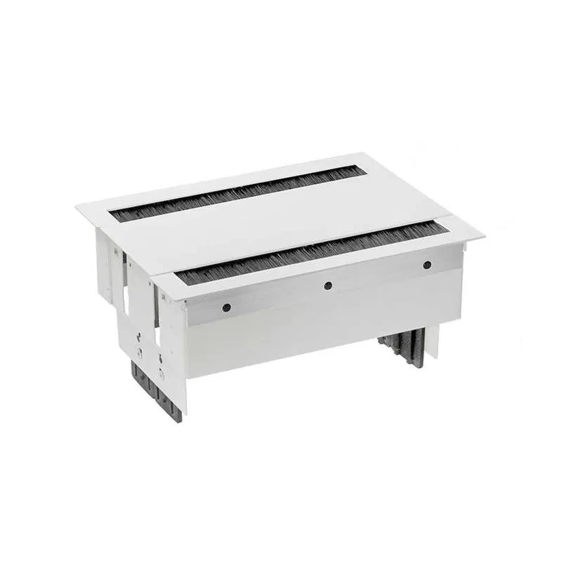 双面带盖嵌入式插座盒 6x2P+E 2个空置模块 白色 Simon 400 46403000-130