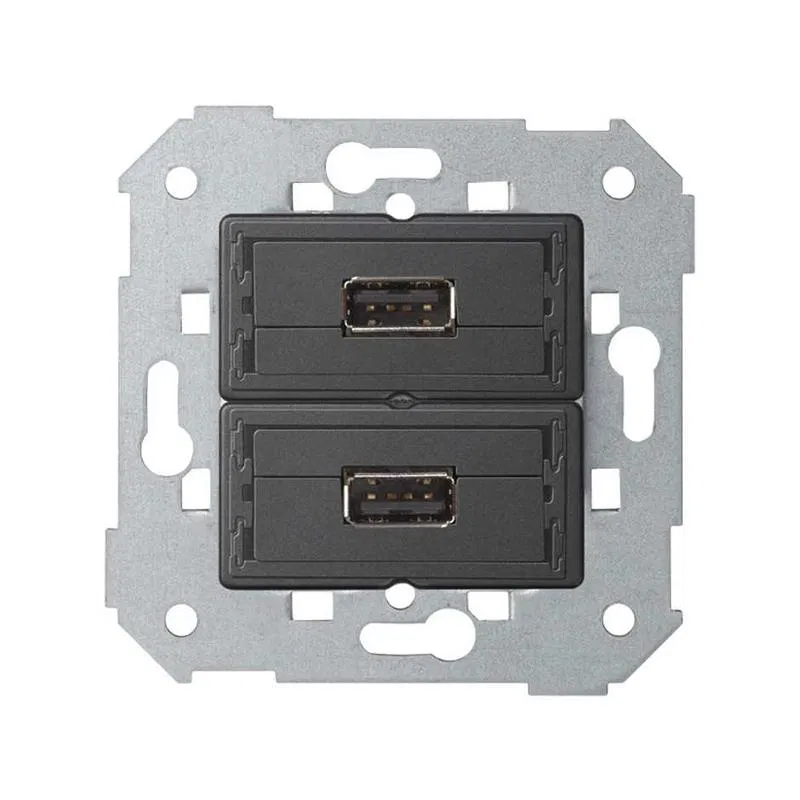 Коннектор 2хUSB 2.0 типа A мама Simon82 Detail 7501090-039