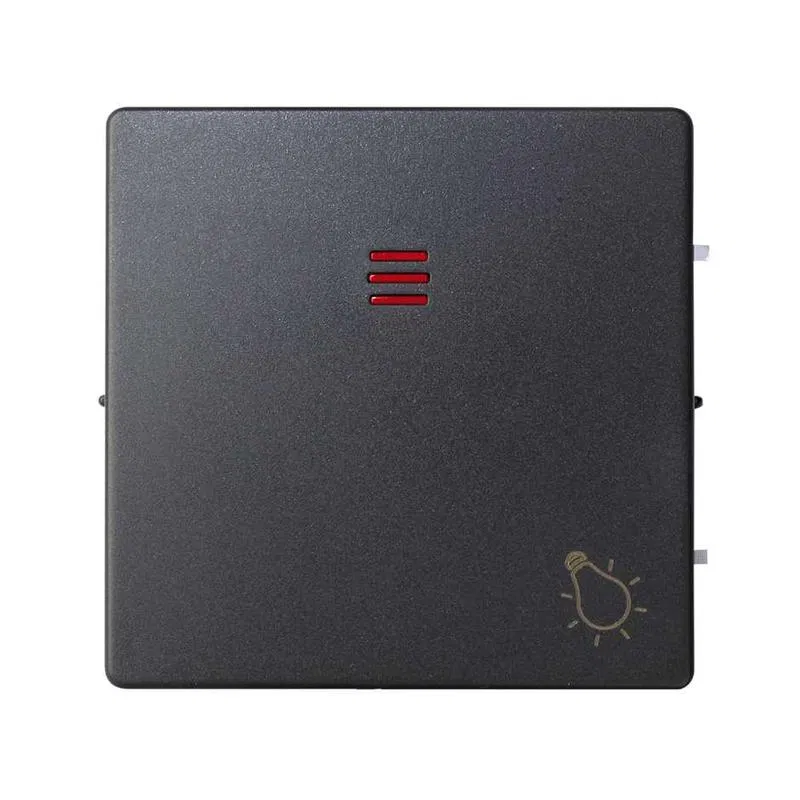 用于 75160-39 Simon82/82Nature 石墨色开关，带“灯泡”图标 82016-38