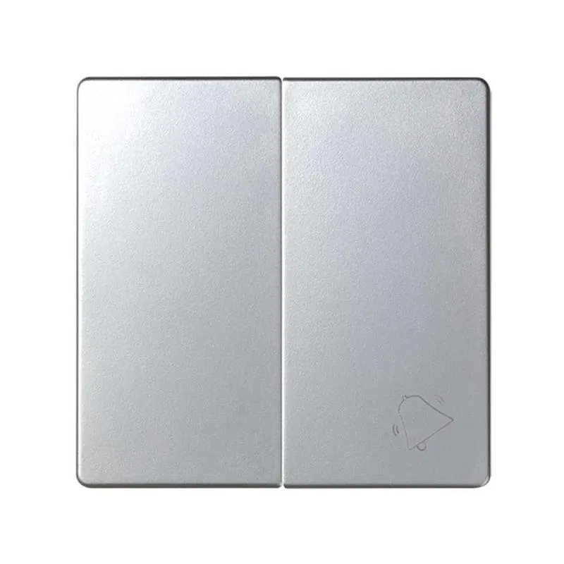 双联开关带“铃铛”图标，适用于 75301-39 Simon82/82Nature 铝制 82027-33