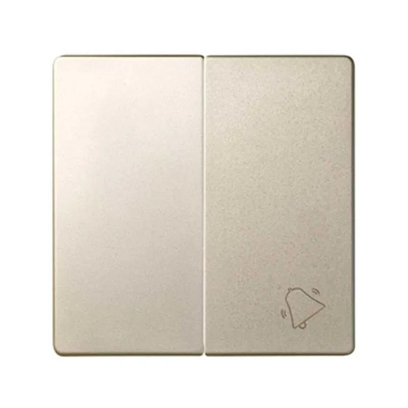 双联开关带“铃铛”图标 75301-39 Simon82/82Nature 香槟色 82027-34