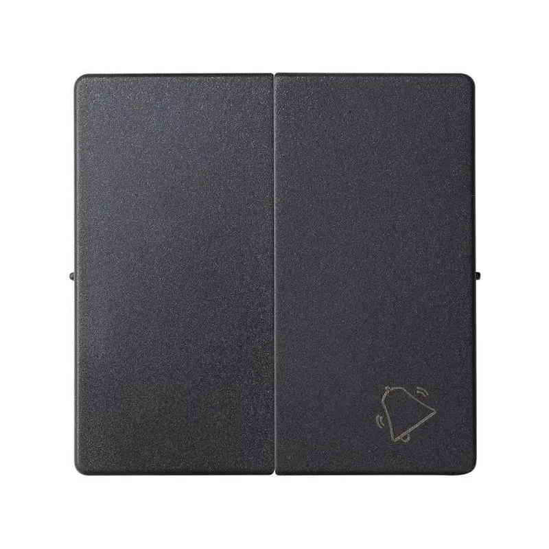 双联开关，带“铃铛”图标，适用于 75301-39 Simon82/82Nature 石墨色 82027-38