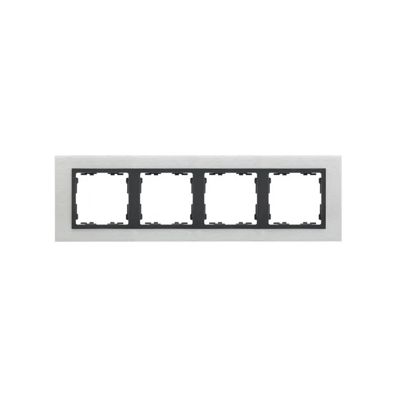 Рамка 4-м Simon82 Nature матов. сталь/графит (метал.) Simon 82847-31