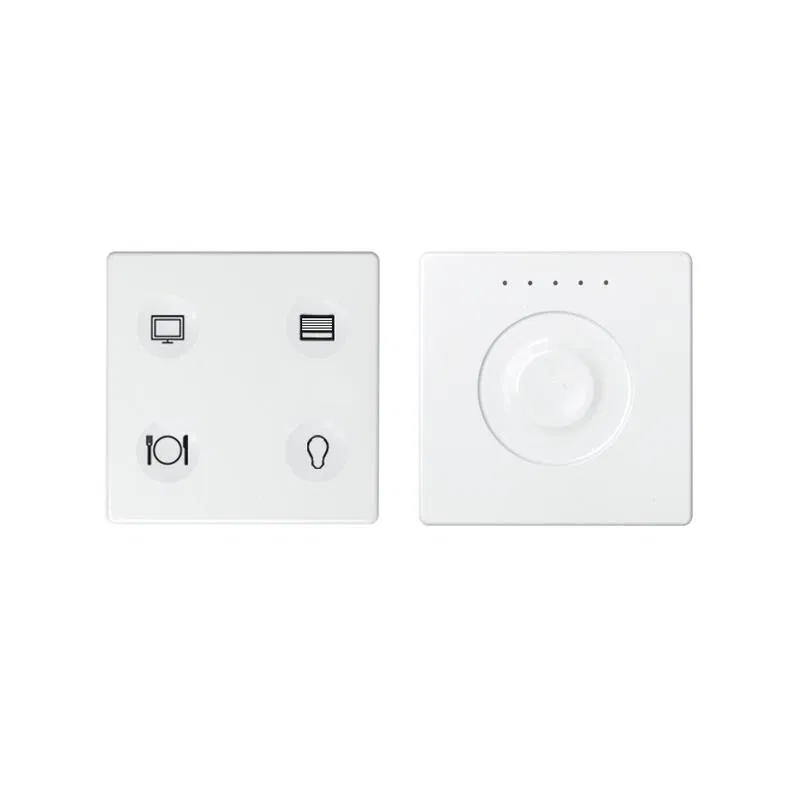 Комплект выключателя 4-кл. сенсорн. + регулятор Т3 KNX; RJ12 бел. Simon82 Sense 8400655-030