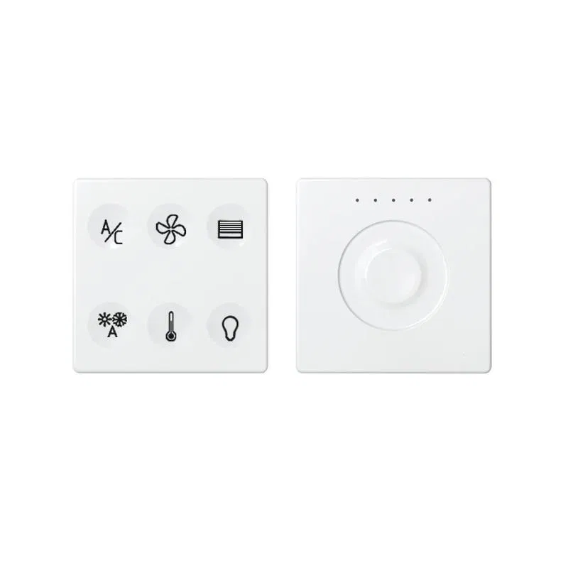 Комплект выключателя 6-кл. сенсорн. + регулятор Т2 KNX; RJ12 бел. Simon82 Sense 8400674-030