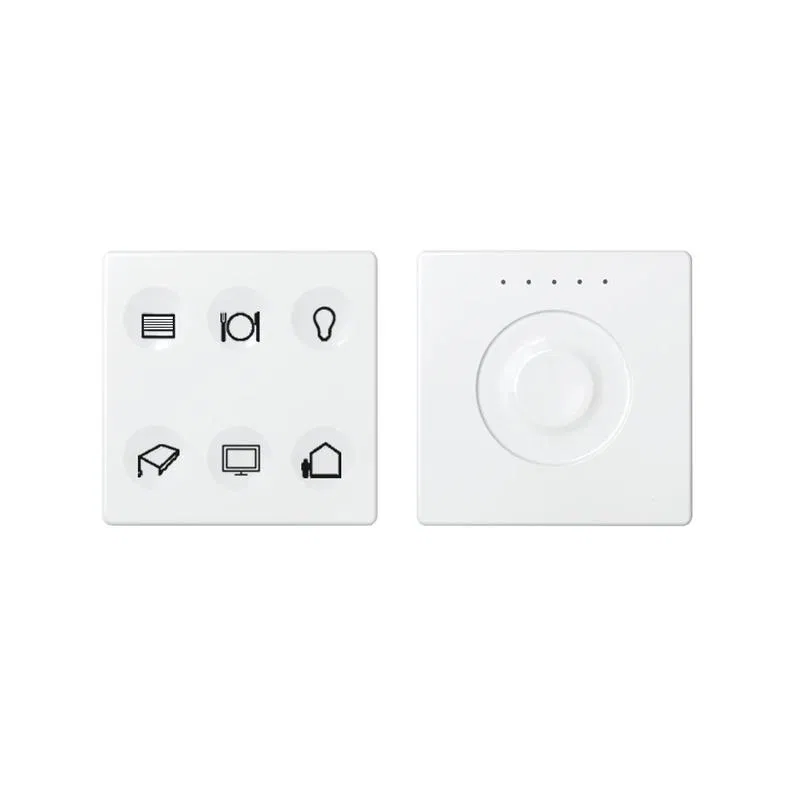 Комплект выключателя 6-кл. сенсорн. + регулятор Т3 KNX; RJ12 бел. Simon82 Sense 8400675-030