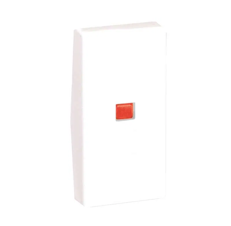 Клавиша узкая с индикатором для выкл. К302 22.5х45мм алюм. Simon Connect K115-8