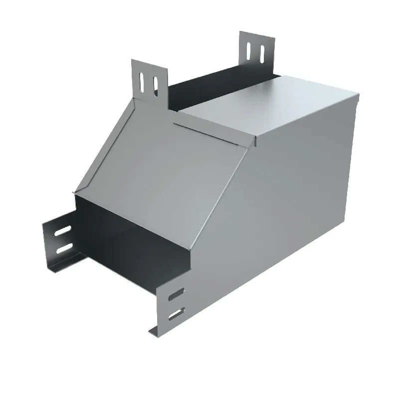 Vertical internal left corner for tray with 90deg track turn. 400x50 steel 1mm NLPD90-50-400-L KM LO11229 KM SYSTEM