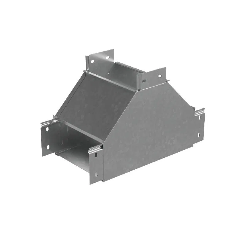 T-shaped tray bend vertical up 200x100 steel 1mm "PLUS" TDNplus100-200 HD KM PL2219 KM SYSTEM