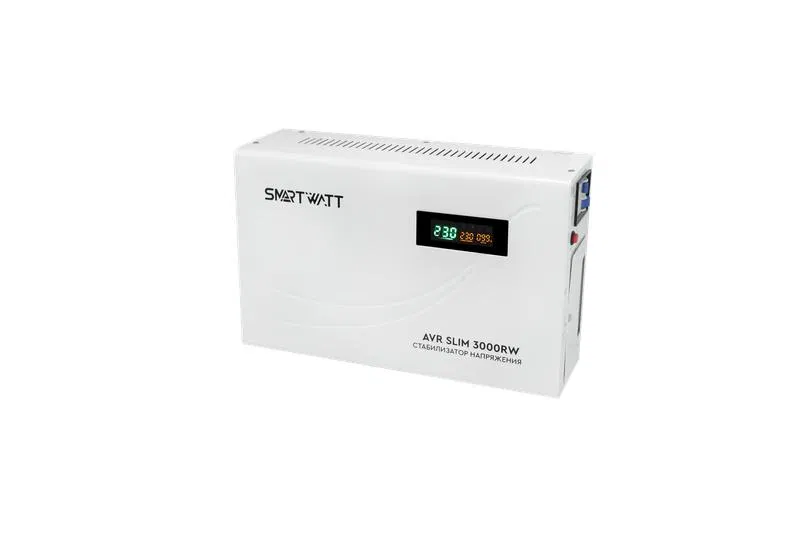 Wall-mounted voltage stabilizer SMARTWATT AVR SLIM 3000RW 4512020310007