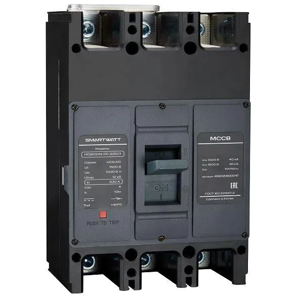 Выключатель автоматический в литом корпусе PDE HCB630F-DC-630/3 630А 3P 30кА SmartWatt 4512020500053