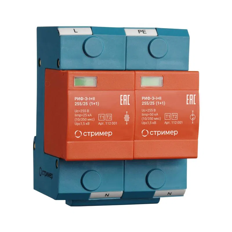 Surge protection device RIF-E-I+II 255/25 (1+1) Streamer 112001