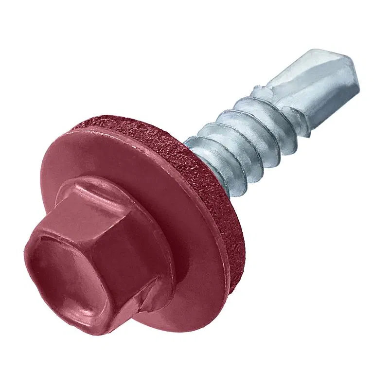 Саморез кровельный 4.8х35 RAL 3005 вин./красн. (коробка) (уп.60шт) СТРОЙМЕТИЗ 2140034